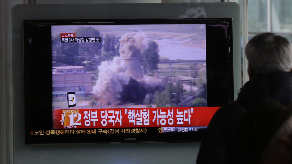Jihokorejci sleduj zprvy o jadernm testu v KLDR