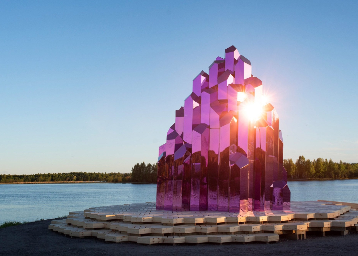Lithium Crystal Sauna, Švédsko (Foto: archiv architektů) Lithium Crystal Sauna, Švédsko