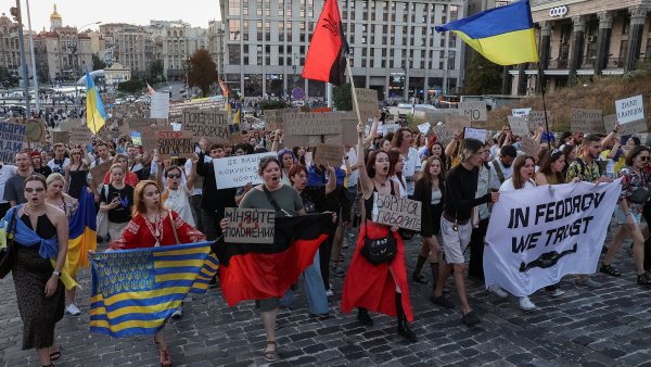 Kyjev, protest, Fedorov