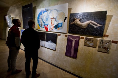 Snímek z výstavy Junge Prager, Junge Berliner v nové galerii Smetana Q.
