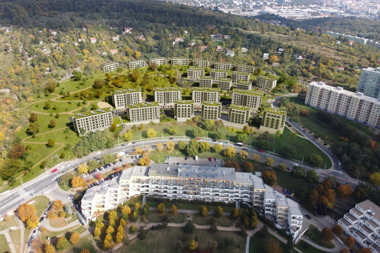 Vizualizace Kamenný vrch II, Brno (Foto: Atelier 99) Vizualizace Kamenný vrch II, Brno