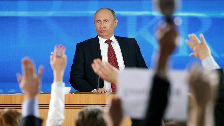 Vladimir Putin na tiskov konferenci