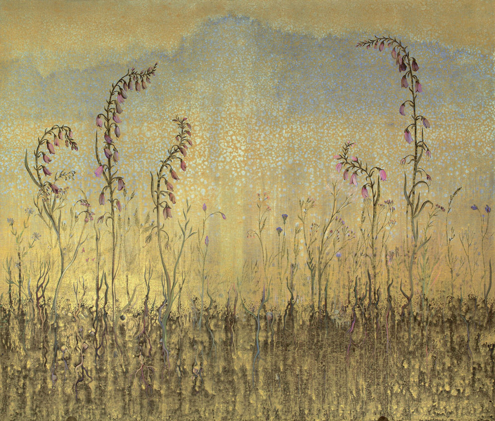 Náprstníky, 2011, akryl a olej na plátně, 115×135 cm Náprstníky, 2011, akryl a olej na plátně, 115×135 cm