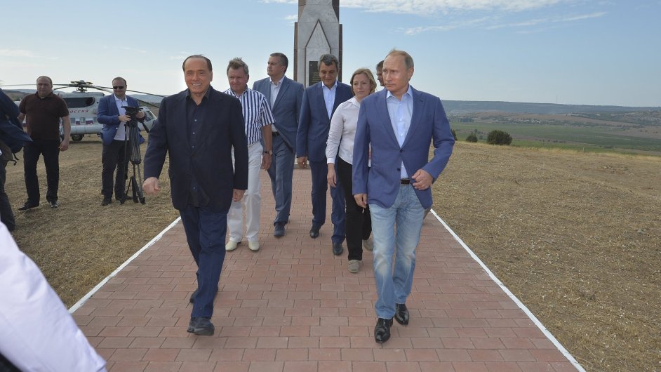 Rusko, Itlie, Krym, Putin, Berlusconi
