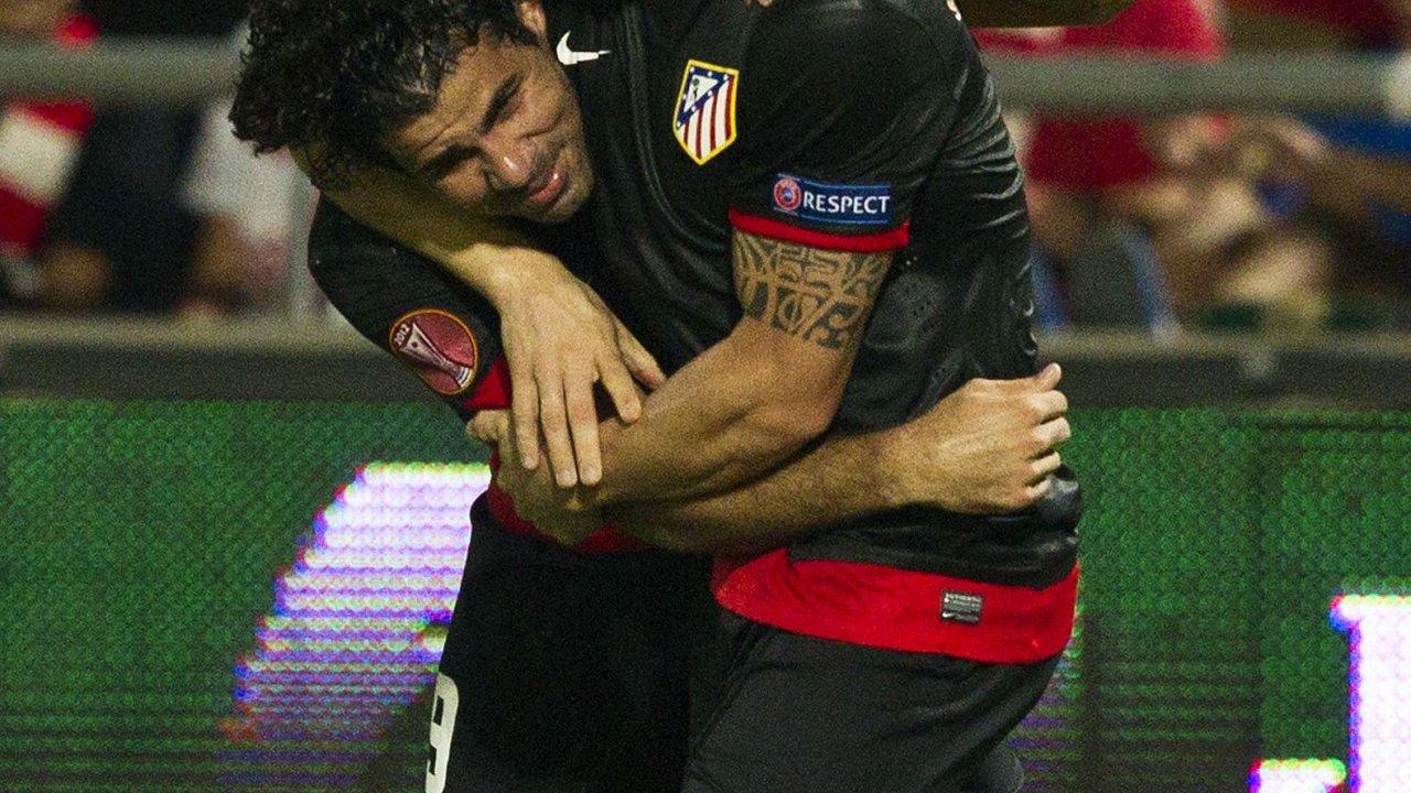 Diego Costa (vlevo) a Cristian Rodrguez