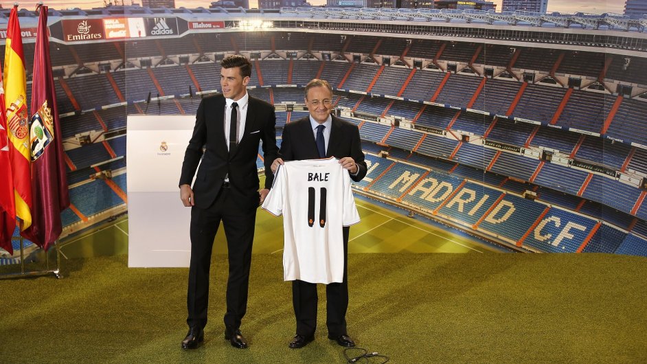 Gareth Bale a prezident Realu Madrid Florentino Perez