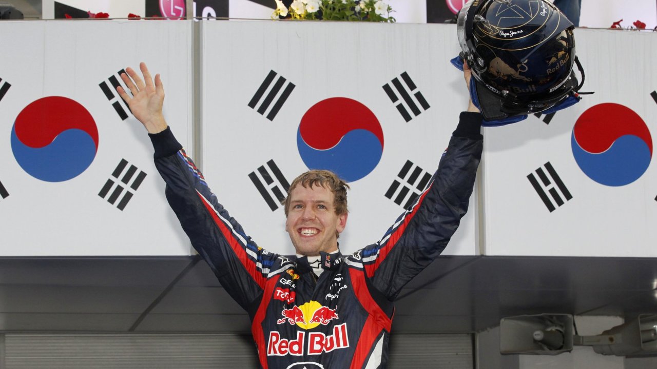 Sebastian Vettel slav v Koreji.