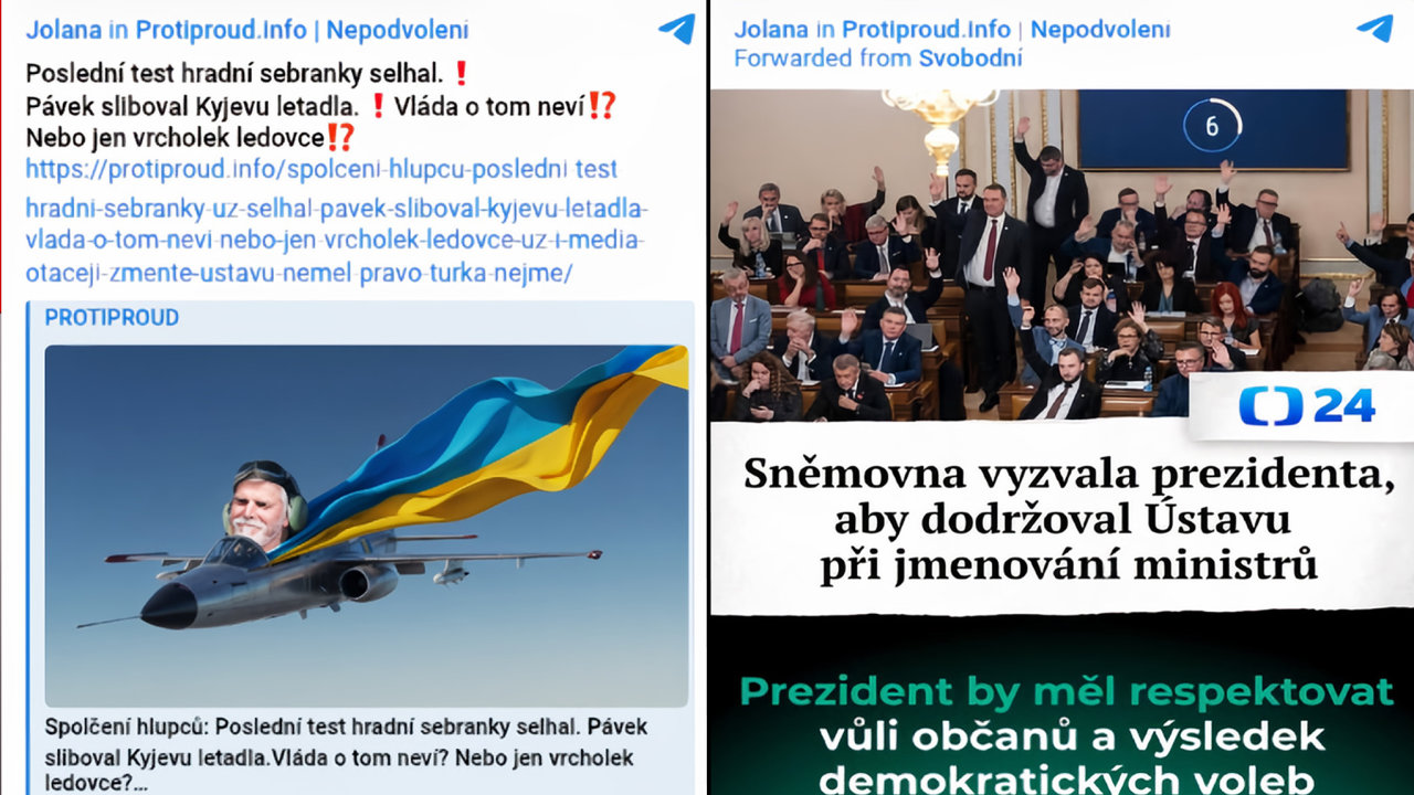 Dezinfo sc�na �to�� na prezidenta Petra Pavla