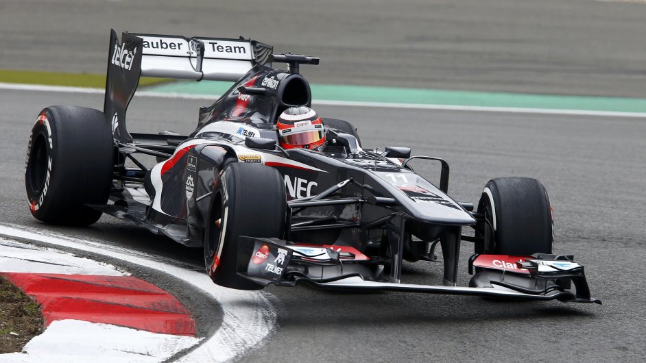 Sauber pilotovan Nikem Hlkenbergem na trati GP Nmecka