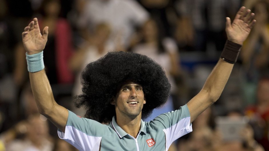 Novak Djokovi tan na tenisovm turnaji v Montrealu.