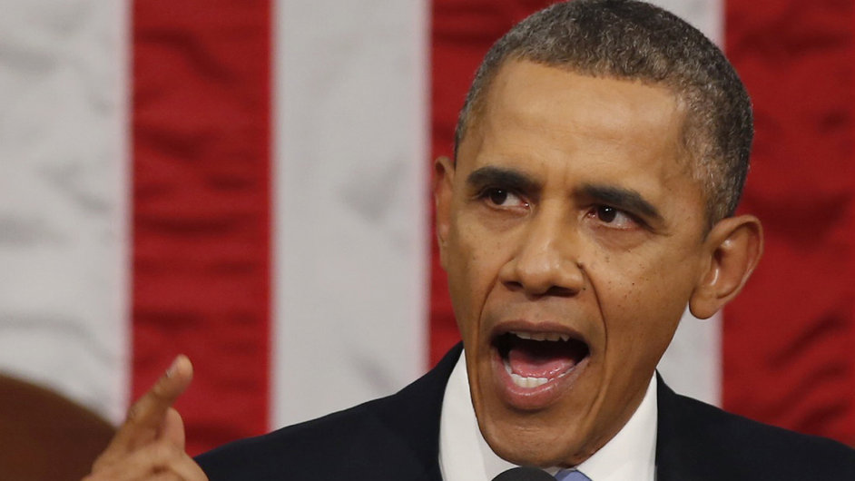 Barack Obama pi svm projevu o stavu unie