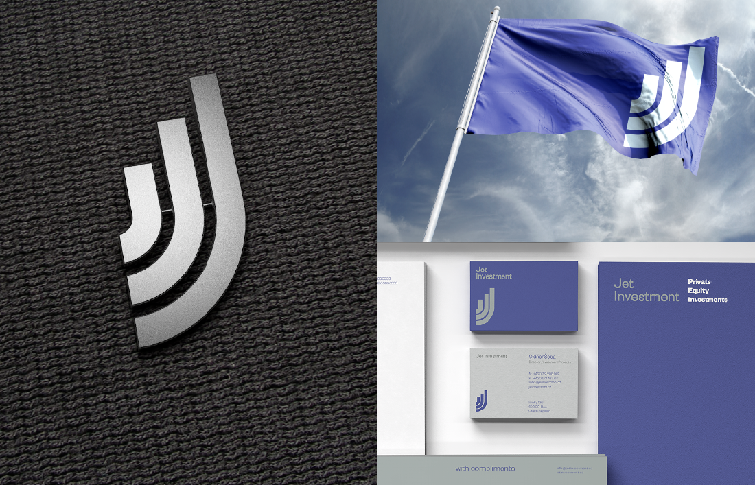 Jet Investment - aplikace loga Jet Investment - aplikace loga