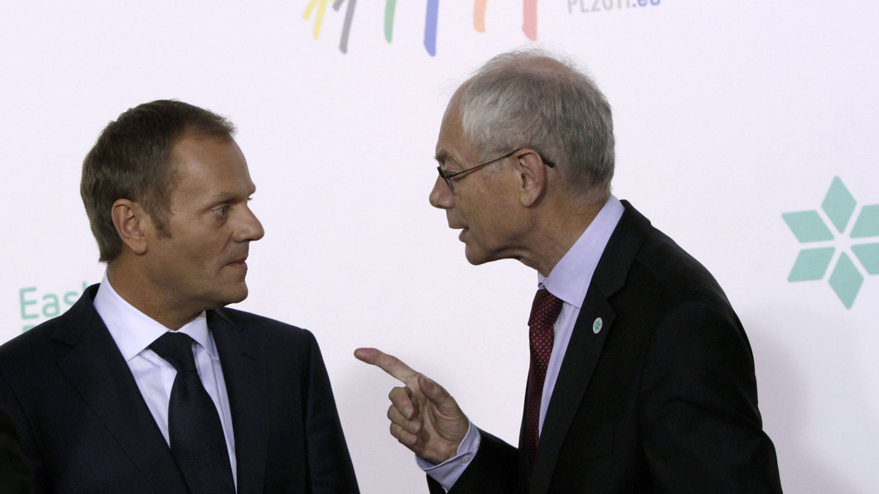 Polsk premir Donald Tusk a prezident EU Herman van Rompuy
