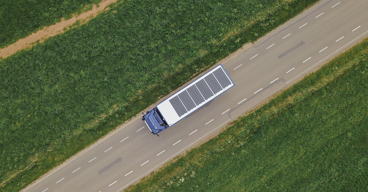 Nkladn vozy obvykle spotebovvaj velk mnostv elektrick energie vyrbn alterntorem. Fotovoltaika je bude nyn zsobovat solrn elektinou.