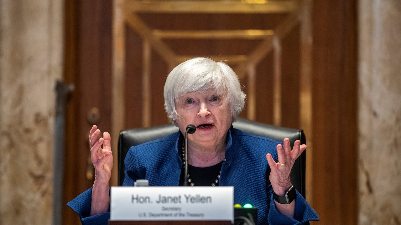 U.S. Treasury Secretary Janet Yellen testifies before the Senate Appropriations Subcommittee on Financial Services about the FY22 Treasury budget request on Capitol Hill