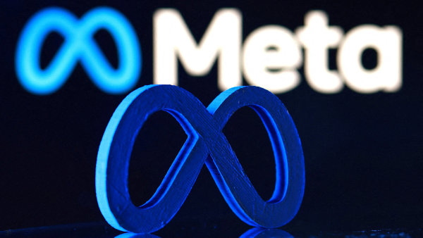 FILE PHOTO: Illustration shows 3D-printed Meta logo