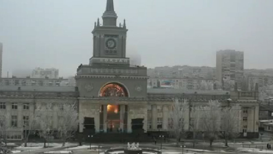 Vbuch na vlakovm ndra ve Volgogradu.