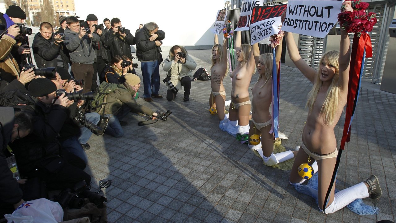 Protesty proti prostituci na Euru, Ukrajina,Kyjev