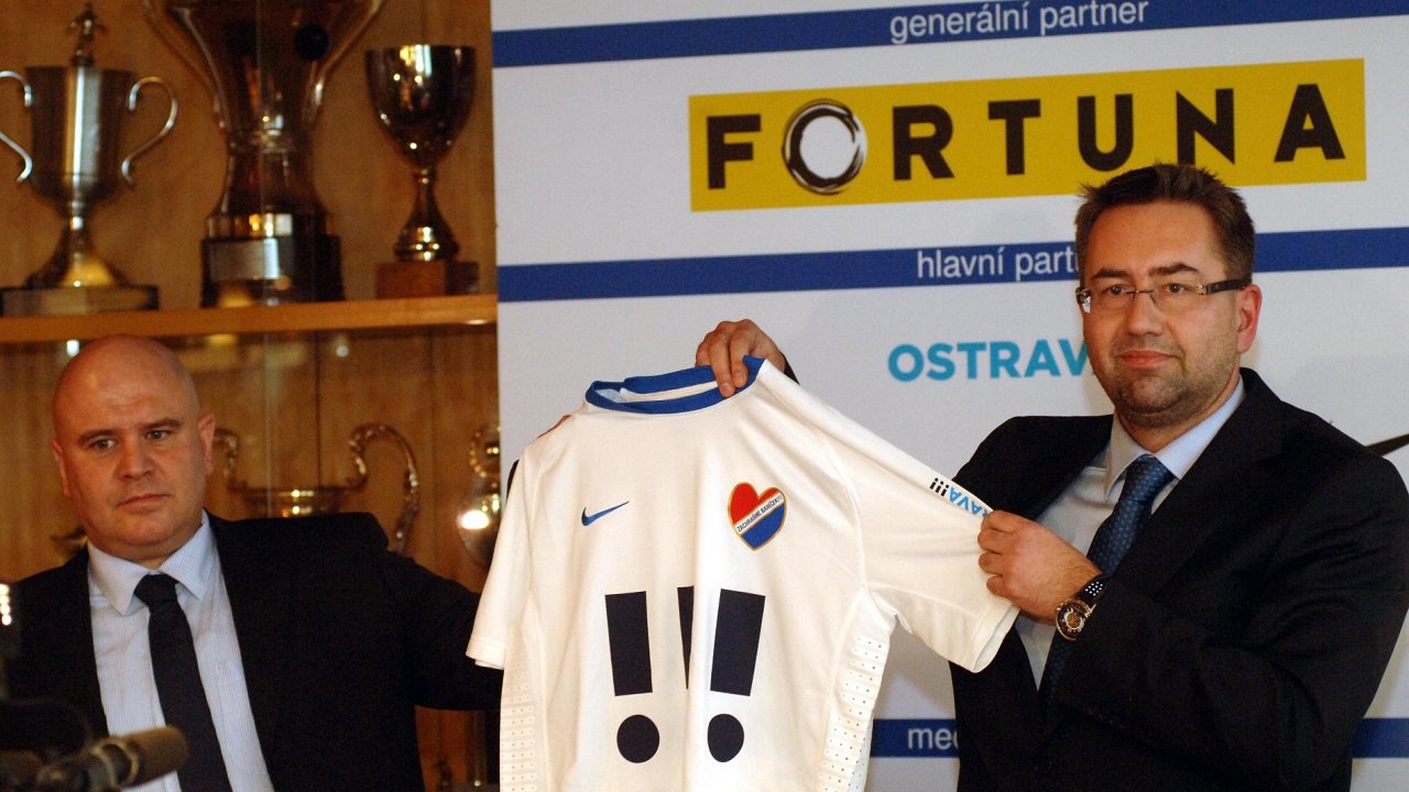 Nov majitel FC Bank Ostrava (zleva) Libor Admek a Petr afark