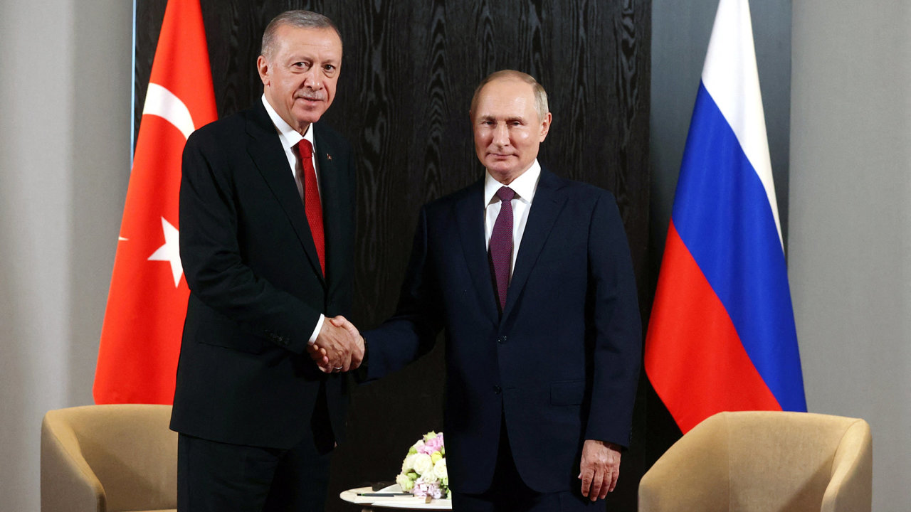 Putin, Tayyip Erdogan, (SCO) summit , Samarkand (#77837160)