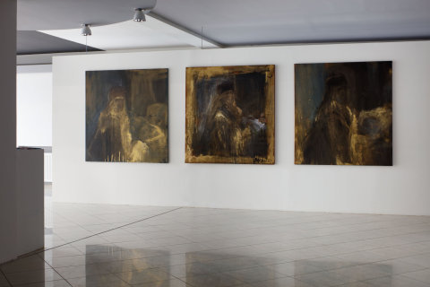 Snímek z výstavy Jakuba Špaňhela v Galerii Miroslava Kubíka.