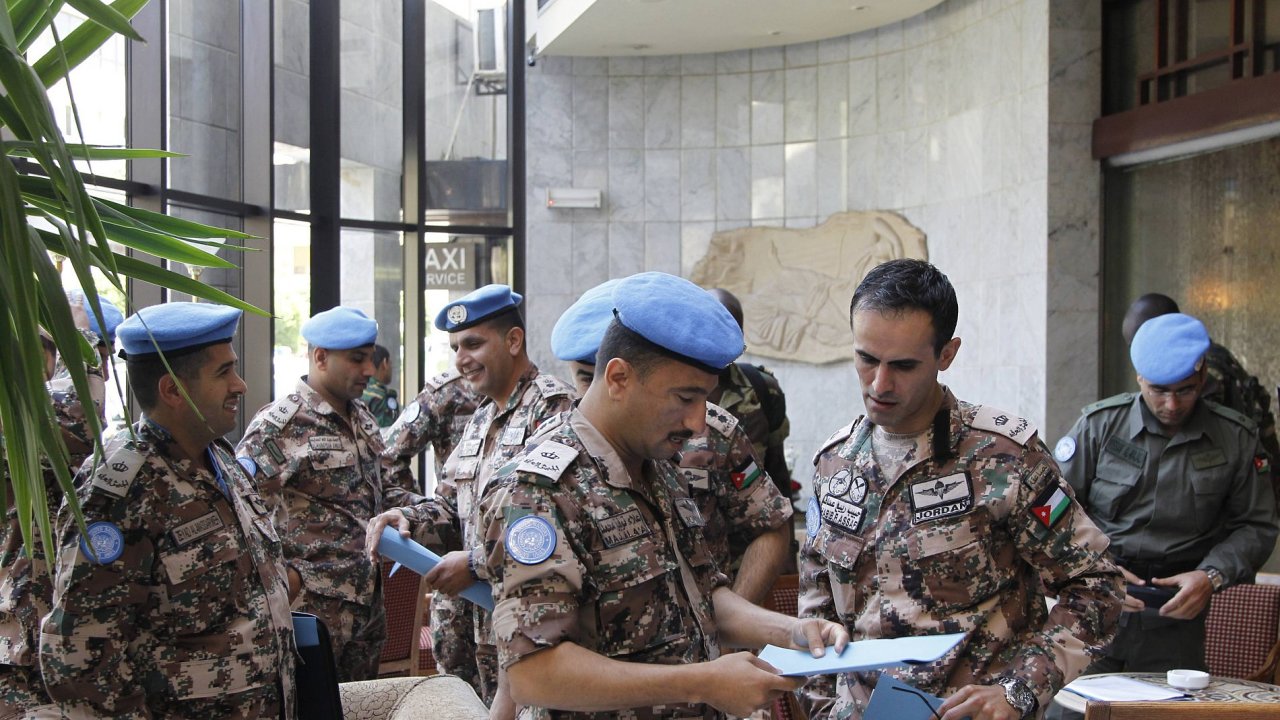 lenov mrovch jednotek OSN v hotelu v Damaku