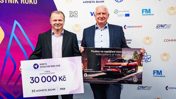 Vyhla�ov�n� Volkswagen Firma roku 2026 a MONETA �ivnostn�k roku 2026,...