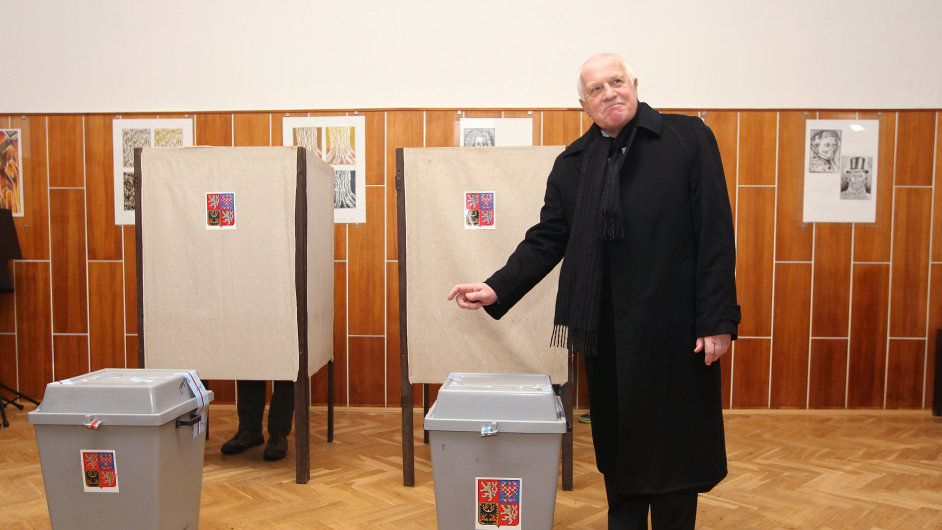 Vclav Klaus u 2. kola prezidentskch voleb