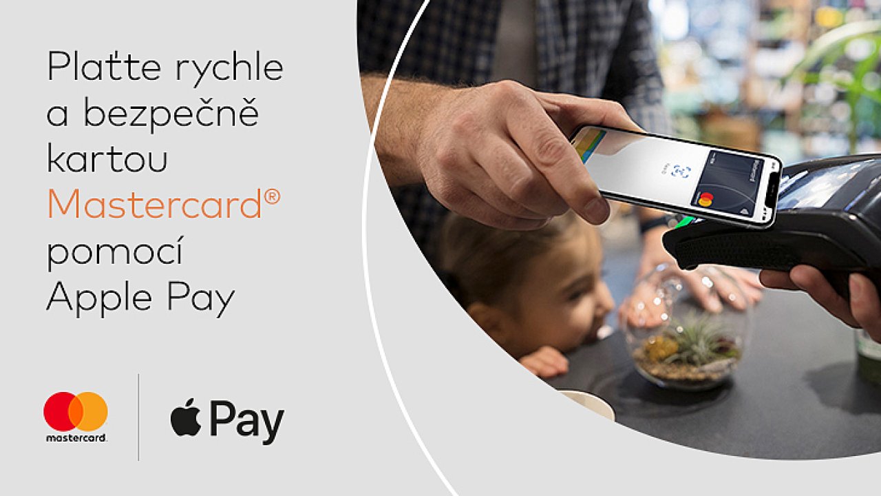 Dritel karet Mastercard bezpen a jednodue plat pomoc jedinen sluby Apple Pay