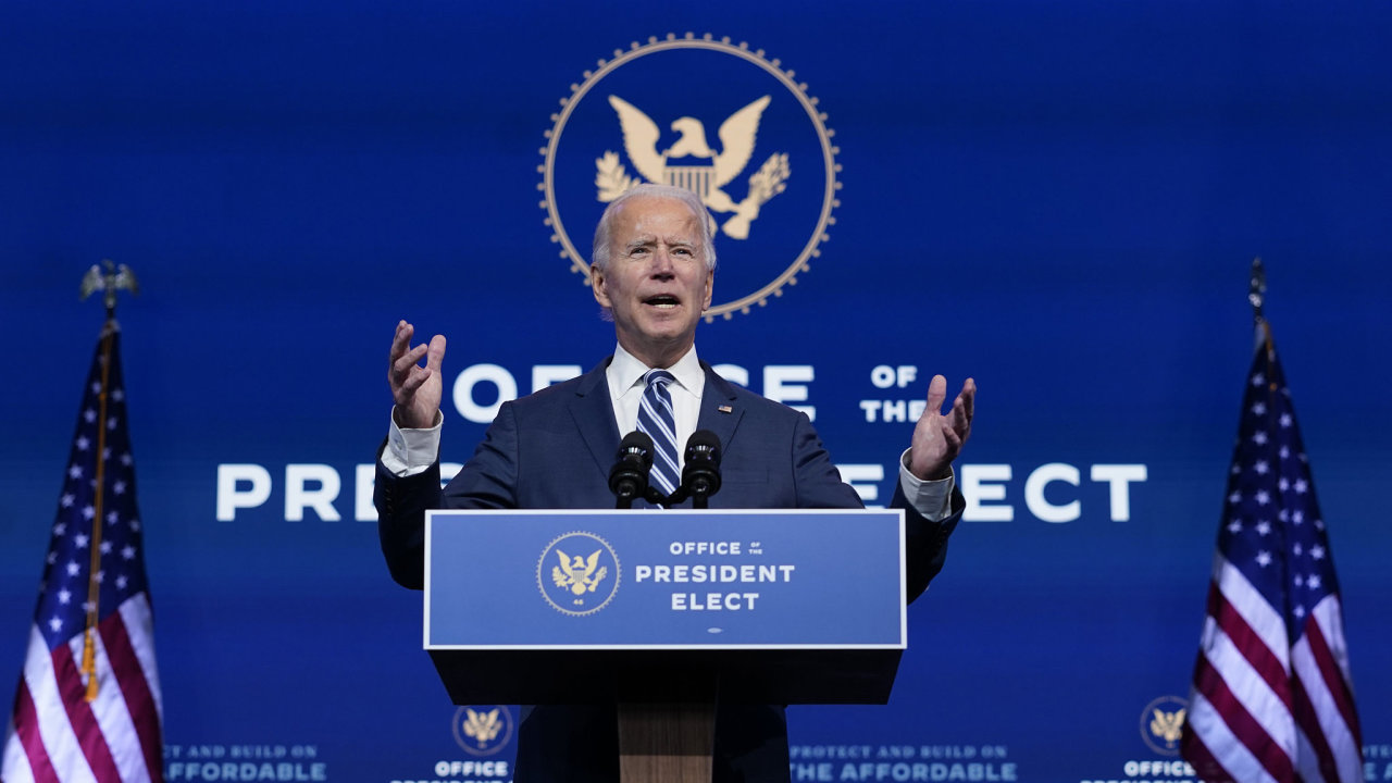 President-elect Joe Biden speaks at The Queen theater