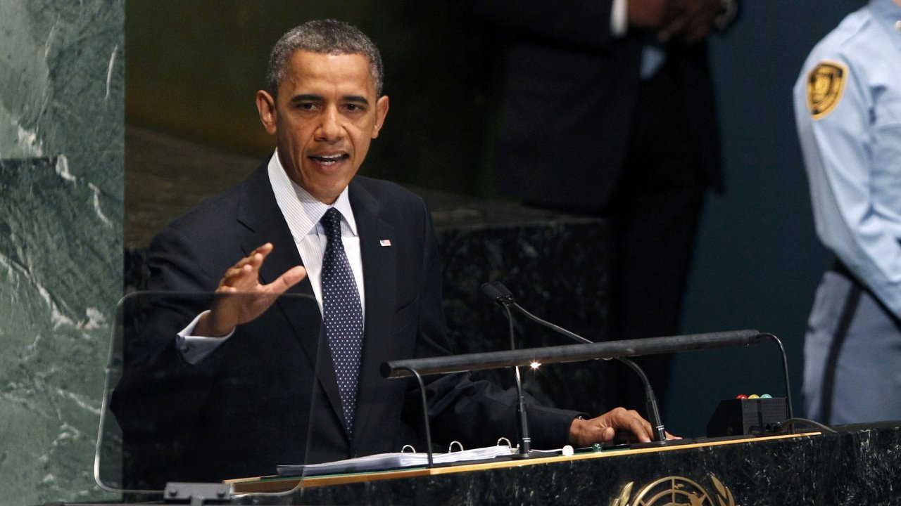 Barack Obama pi projevu v OSN