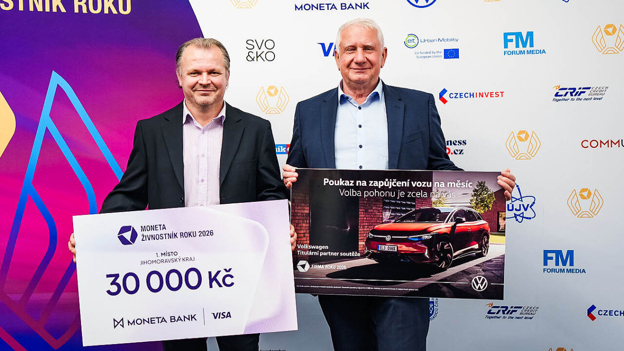 Vyhla�ov�n� Volkswagen Firma roku 2026 a MONETA �ivnostn�k roku 2026,...