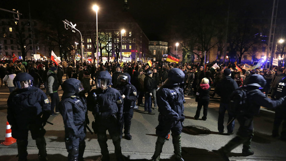 Demonstrace v Dranech.