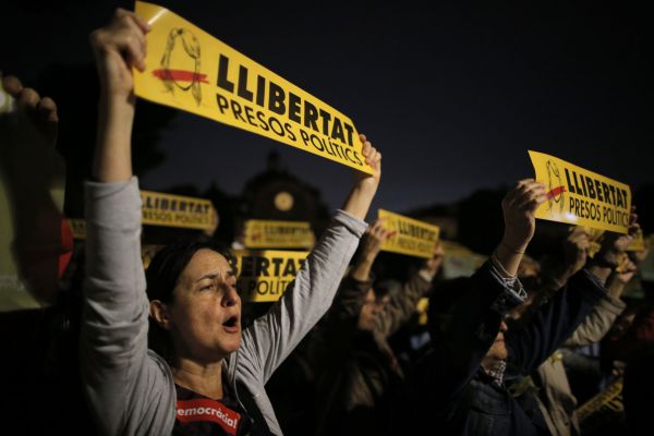 Španělsko, Katalánsko, protest, demonstrace