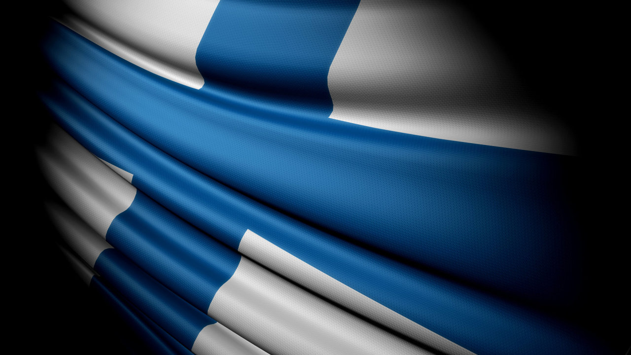 Finsk vlajka, ilustran foto