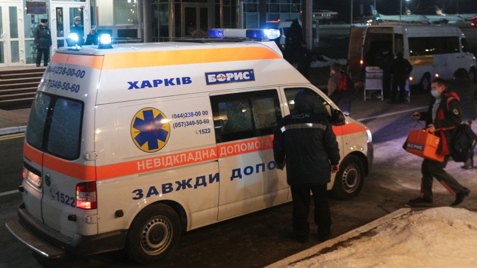 Auto zchrann sluby, kter dajn muenho aktivistu Bulatova pepravilo na letit Borispol.