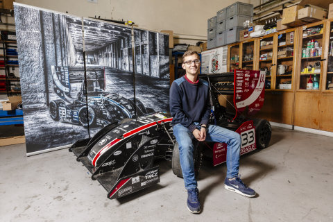 Kapitán týmu Lukáš Pacoň před letošní studentskou formulí.
