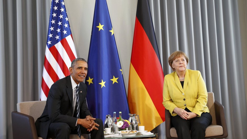 Americk prezident Barack Obama se v Hannoveru setkal s nmeckou kanclkou Angelou Merkelovou.