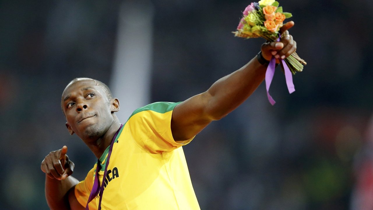 Usain Bolt slaví