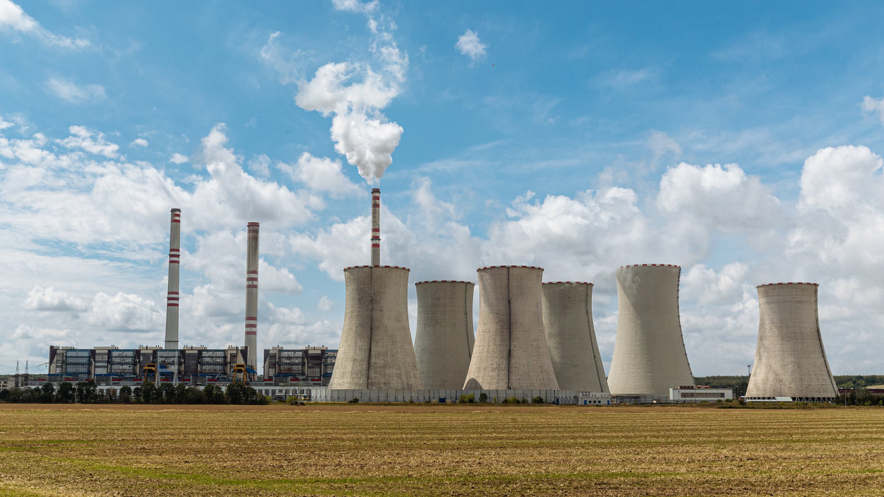 Poerady, elektrrna, hnd uhl tba, energetika, chladic v, komn, odsen, ekologie Poerady, 7.8. 2019