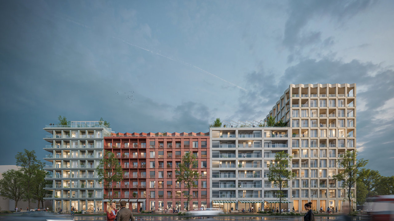 Nvrh obytnho bloku v ikov City od edit architects