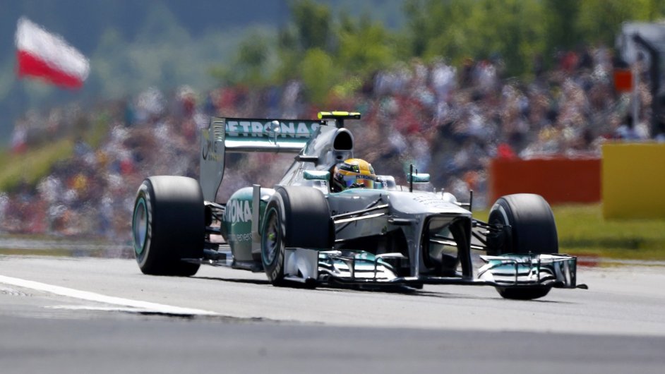 Lewis Hamilton v kvalifikaci na GP Nmecka