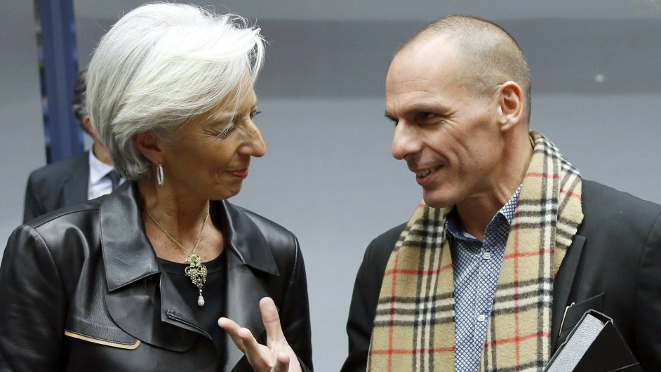 eck ministr financ Janis Varufakis se setk se fkou Mezinrodnho mnovho fondu Christine Lagardeovou.
