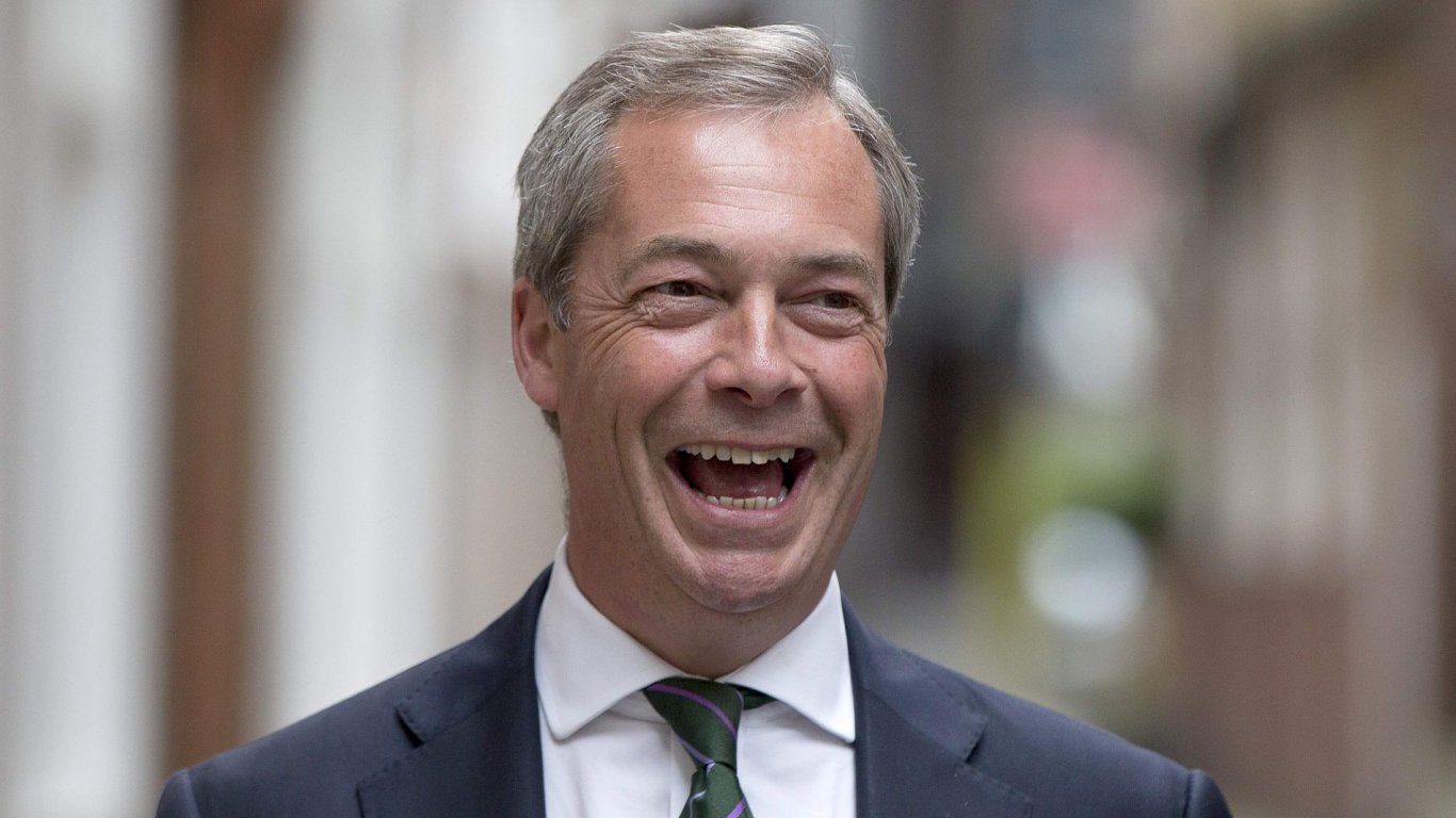 Nigel Farage, f britskch euroskeptik UKIP