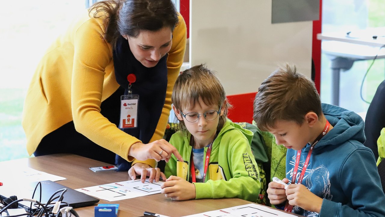 Program Red Hat KiCo (Kids Coding Academy) mùže využít kterákoliv základní škola v Èeské republice