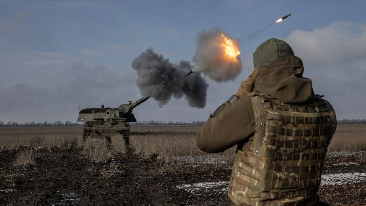 houfnice, dlo, Panzerhaubitze, Ukrajina