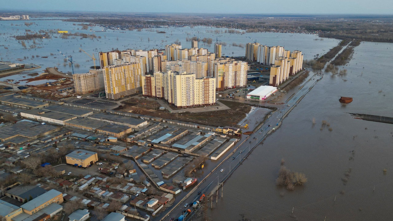 Orenburg, Rusko, zplavy