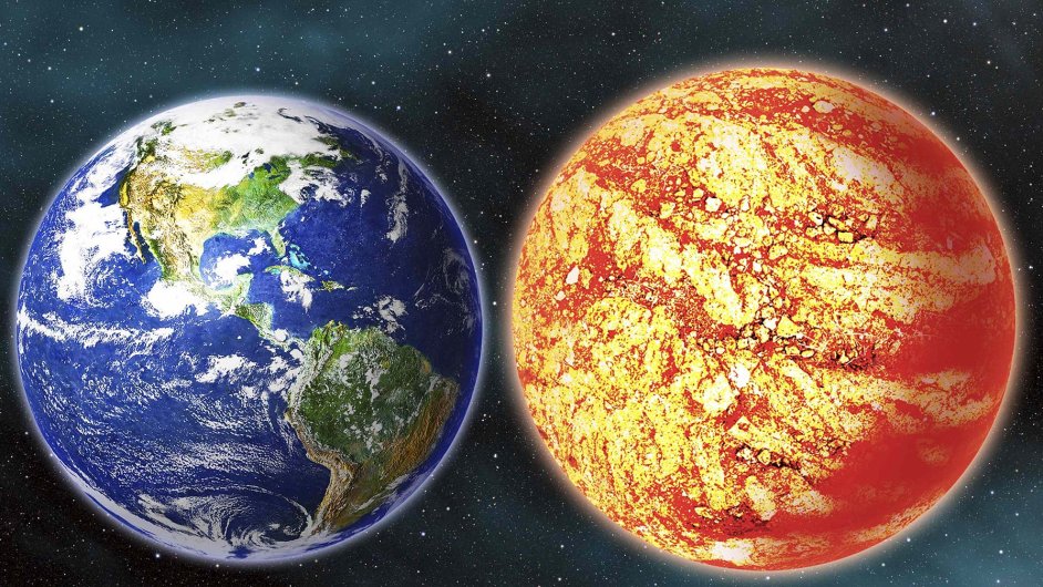 Srovnn velikosti Zem a nov objeven planety Kepler -78b