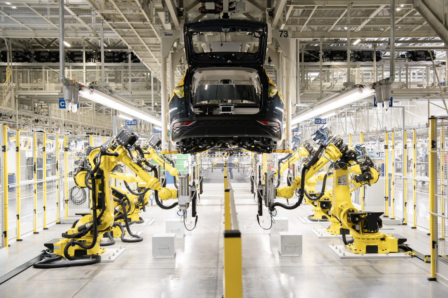 Automatizace a robotizace, Hyundai, finální montáž
