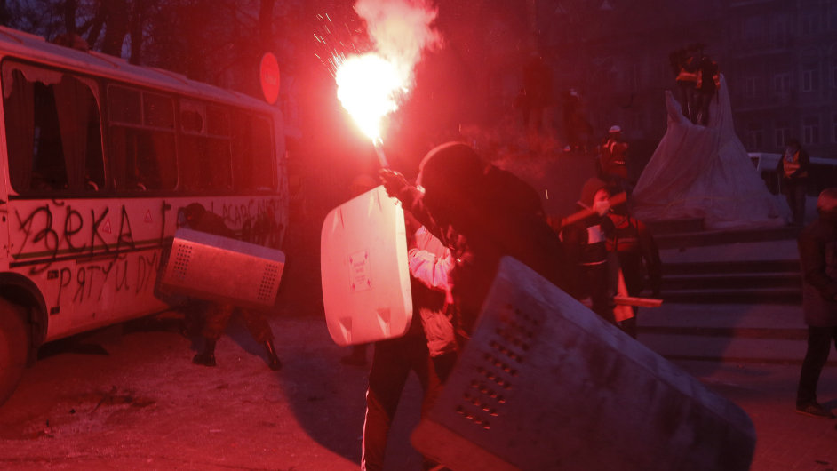 Demonstrace na Ukrajin